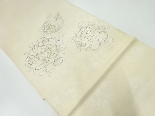 アンティーク　螺鈿唐花模様袋帯（材料）
